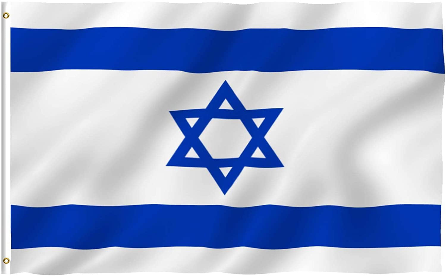 ISRAEL JEWISH Star Of  DAVID 2x3 foot SuperPoly In/Outdoor FLAG Banner*USA MADE 