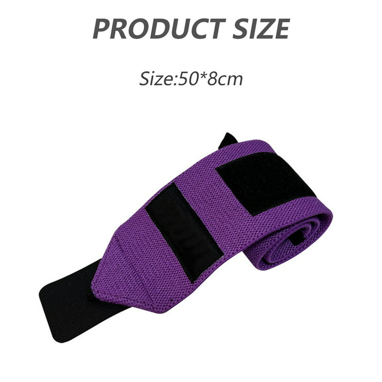 Wrist Wraps for Weightlifting Weight Lifting Wrist Support Straps for Bench  Press, Overhead Press - purple