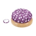 thumbnail image 4 of Uxcell Magnetic Pin Cushions Wooden Base Sewing Needle Holder, Purple White Black, 4 of 6