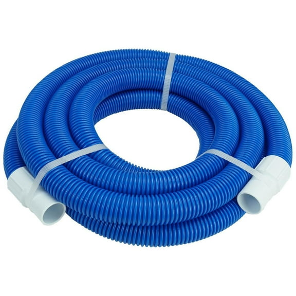 Pool Central Blow Molded PE Vacuum Hose with White Cuffs 27' x 1.25" - Blue