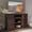 Espresso, variant on BELLEZE Industrial 47 Inch Rustic Wood TV Stand & Media Entertainment Center Console Table for TVs up to 50 Inch with Open Storage Shelves & Cabinets - Veropeso (White)