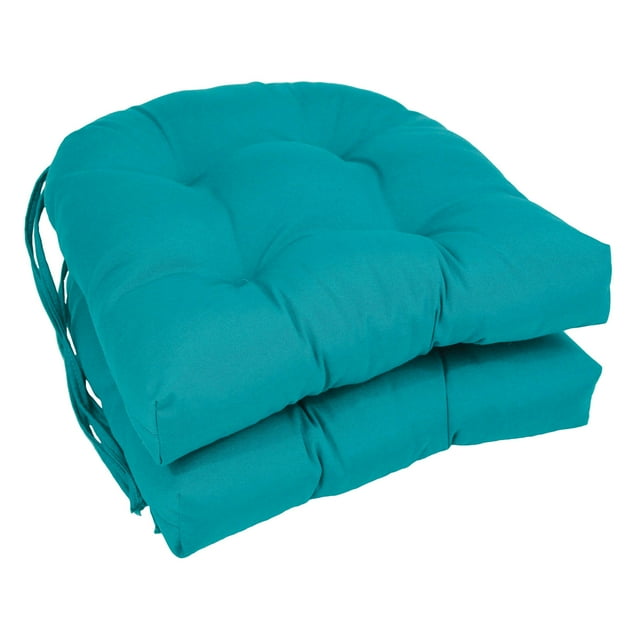 Cojín para silla Blazing Needles, sarga, respaldo redondeado, azul