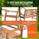thumbnail image 5 of Banco exterior VEVOR Wood para 2 personas con respaldo y reposabrazos, 5 of 9