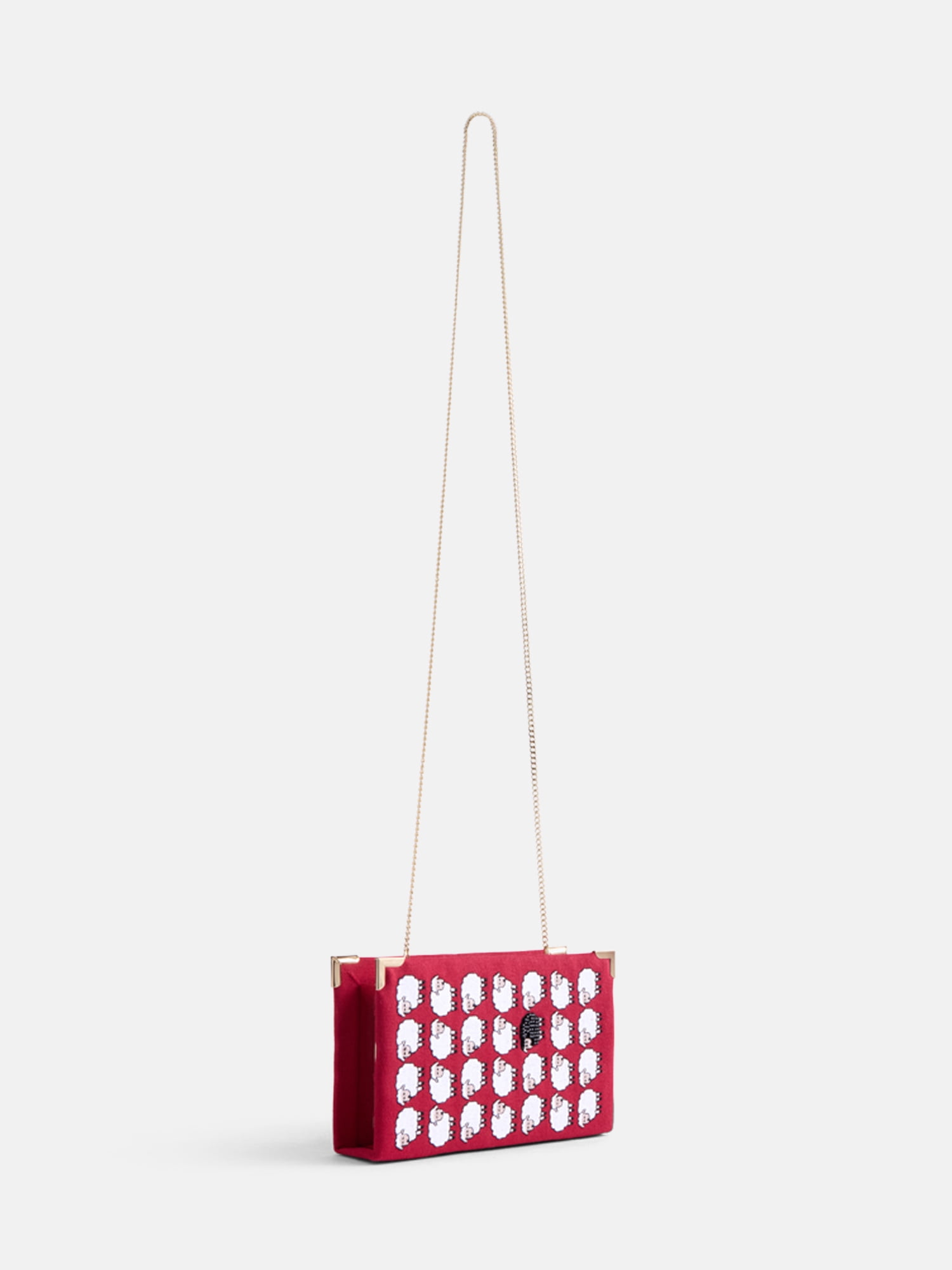 Free Assembly Women's Sheep Crossbody, Red