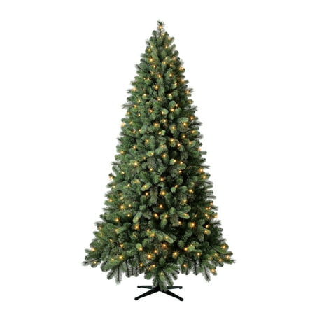 Evergreen Classics 7.5′ Pre-Lit Norwich Spruce Quick Set Artificial Christmas Tree, Color-Changing Lights