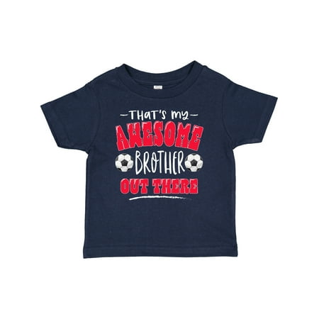 

Inktastic That s My Awesome Brother out There with Soccer Balls Gift Baby Boy or Baby Girl T-Shirt