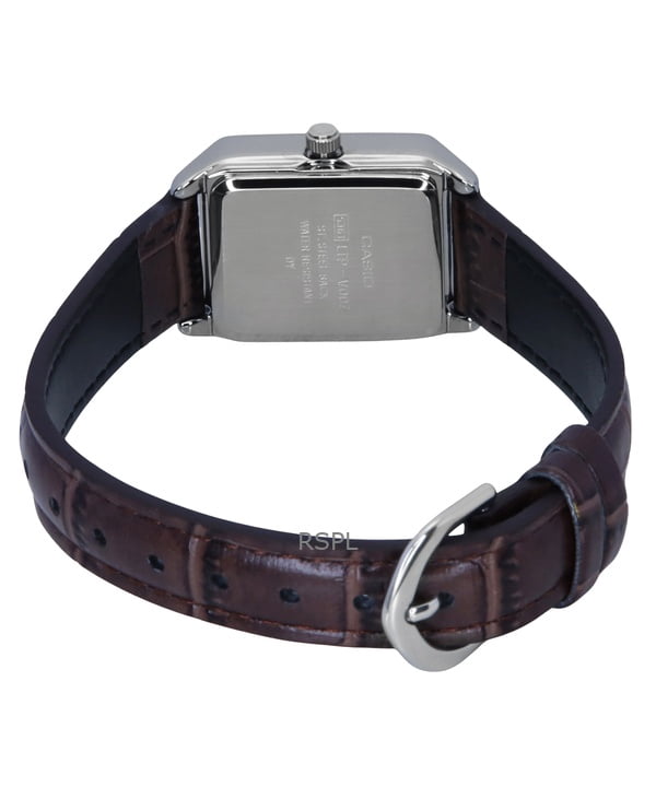 Casio Women's Brown Analog Watch with White Dial - LTP-V007L-7B2UDF