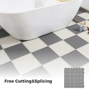 12Pcs Modular Interlocking Cushion, 12 x12 Floor Mat, Non-Slip Plastic Drainage Tiles, Dry Deck Tiles for Bathroom Kitchen Balcony Patio Pet Areas