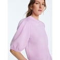 thumbnail image 4 of Scoop Women's and Women's Plus New Scubaknit Pleated Sleeve Top, Sizes XS-4X, 4 of 5