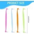 thumbnail image 4 of Braces Toothbrush,4 Pcs Double-Ended Orthodontic Toothbrush Interspace Brush Toothbrush Tiny Small Soft Trim Head and Flat Head End Toothbrush for Braces and Teeth Detail Cleaning, 4 of 5
