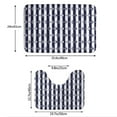 thumbnail image 3 of Xecao Anchors 2-Piece Vintage Seamless Anti-Skid Mat Set, featuring a stylish pattern for a safe and elegant toilet rug experience, 3 of 6