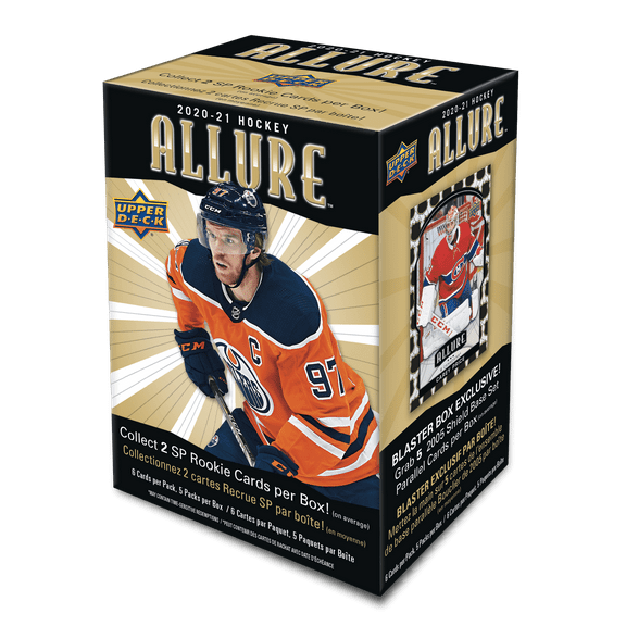 Upper Deck 2020-21 Allure NHL Hockey Trading Cards Blaster Box- 2 SP Rookie Cards | 30 Cards