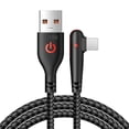 thumbnail image 2 of Cable de datos tipo C con codo trenzado para viajes a mano, carga rápida, adecuado para teléfono móvil, cable de carga rápida, 2 of 4