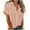Pink, variant on Aboser Dressy Casual Shirts for Women Button Down Work Blouses Lapel Short Sleeve T Shirt Solid Color Summer Tops Loose Fit Gauze Shirts