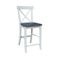 thumbnail image 2 of 30 in Wood Counter Height Dining Table with 2 Stools in White/Heather Gray, 2 of 4