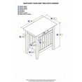 thumbnail image 2 of AFI Nantucket Chair Side Table with Charging Station, Grey, 2 of 6