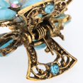 thumbnail image 4 of Retro oro cristal antideslizante flor agarre garra pinza pelo Metal Clip sombreros para Azul Colcomx Pinzas de garra de cabello para mujeres, 4 of 8