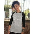 thumbnail image 2 of Gift For Horse Lover Infinite Love 3/4 Women Sleeve Baseball Jersey Shirt Medium black/gray, 2 of 5