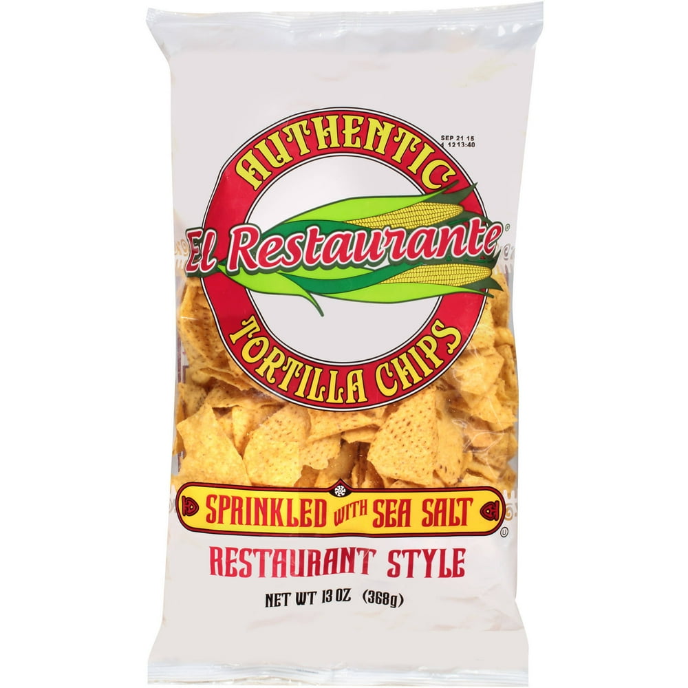 El Restaurante Sprinkled with Sea Salt Authentic Tortilla Chips 13 Oz