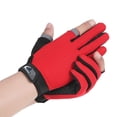 thumbnail image 5 of fankhu 1 Pair Cycling Gloves 2 Cut Fingers Sport Cycling Mitten Antiskid (Red), 5 of 9