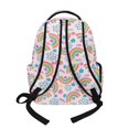 thumbnail image 2 of Xoenoiee Rainbow Heart Floral Pattern Backpack for Girls 17 Inch Bookbags with Zipper Pocket, Lightweight Students School Bag Packs Satchel Laptop Bags Bookbag for Elementary Kindergarten, 2 of 7