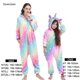 thumbnail image 1 of Kigurumi-Pijamas de unicornio para niñas, ropa de dormir de invierno con animales, Panda, cerdo, mono de Navidad, conjuntos de Pijamas para bebés, 1 of 4