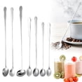 thumbnail image 2 of Sunshy Stainless Coffee Mixing Spoons with Long Handle for Home Kitchen Dessert Stirring,Extra Long Stainless Steel Spoon 32cm Round Ice Spoon 32cm, 2 of 9
