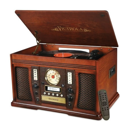 Innovative Itvs-750b The Aviator 7-in-1 Wooden Music Center with Bluetooth