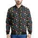 thumbnail image 3 of Chaqueta con cremallera y estampado de consola de juegos para hombre, sudadera informal de manga larga con estampado 3D de bloques, chaquetas de gran tamaño, 3 of 5