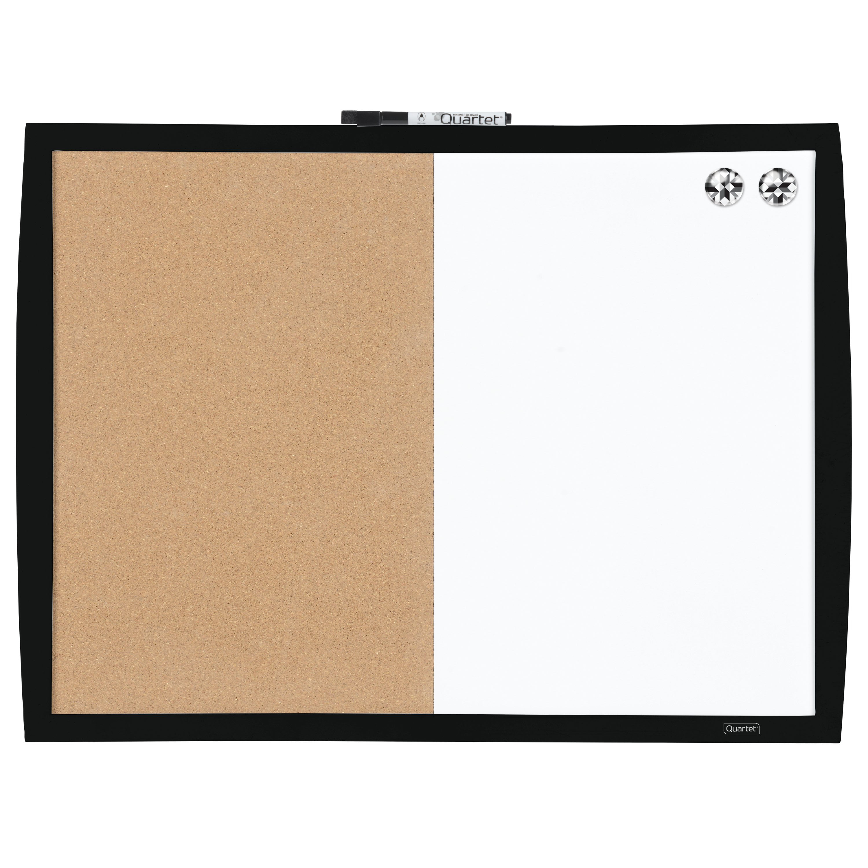 Espresso Quartet Home Decor Combination Board 17 x 23 Inches Dry-Erase/Cork 