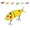 Yellow, variant on Mini Glide Bait for Bass Fishing Small Glide Multi-Jointed Swimbait Wobbler Slow Sinking Swimming Bait with Double Hook for Freshwater Saltwater Bass Trout Pike Fishing