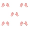 thumbnail image 2 of ZLight 1 Pair Kids Mittens Simple Style Clothes Accessory Solid Color Fingers Cover Beautiful Toddler Mitten for Winter Light pink 5Set, 2 of 6