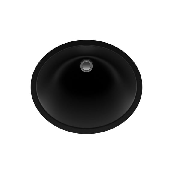 19" Oval Quartz Vanity Bathroom Sink, Galaxy Black Drop-In Sink, Undermount Bathroom Sink, Granite Vanity Basin by Lexicon Platinum LP-V210-K