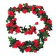 thumbnail image 1 of Guirnalda de vid de rosa artificial de 24 cabezas, decoración de folar para fiesta de boda, tela de seda, guirnalda de rosas falsas, rojo Methold HA6560-03B, 1 of 6