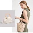 thumbnail image 2 of 1Set 4pcs Wooden Bag Handles 2 Colors Round Shape Wooden Purse Handles Replacement Handbag Handles Wood Handmade Bag Handles 4.5 Inch DIY Bag Making Supplies for Summer Beach Straw, 2 of 6