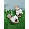 thumbnail image 7 of Women Bow Decor Flat Sandals  Vacation Polyester Two-way Wear Sandals, 7 of 7