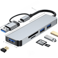 thumbnail image 1 of Divisor tipo C 4 en 1 Hub USB 1 a 4 Hub 3.0 Hub de interfaz múltiple para computadora portátil, 1 of 2