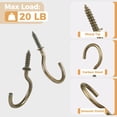 thumbnail image 5 of Minzimin Screw Hooks, 1-1/4 inch Metal Screw Cup Hooks, Multi-functional Wall Hooks, Kitchen Hooks, Plant Hooks, 50-pack, 5 of 9