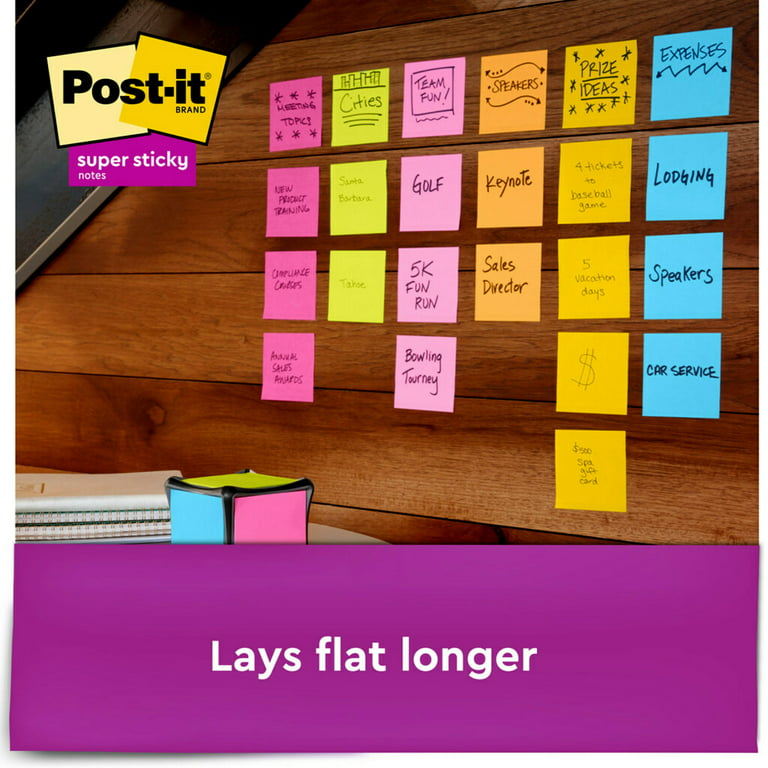 Post it Notes Super Sticky Full Adhesive Notes 180 Total Notes
