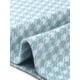 thumbnail image 5 of Vestido elegante de mujer con estampado de pata de gallo, cuello redondo, botones frontales, corte A, color azul claro, 5 of 6