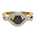 thumbnail image 4 of Black & White Diamond Engagement Ring 0.80 Carat 14K Gold Glitz Design Gift Box, 4 of 5