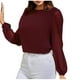 thumbnail image 1 of Tops para mujer Camisas Blusas Elegantes Camisas casuales de manga larga Moda Cómoda Blusa de cuello redondo de color sólido Odeerbi ODB-5, 1 of 7