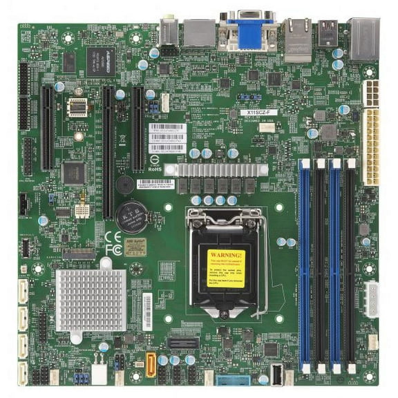 Supermicro X11SCZ-F Motherboard - Intel C246 Chipset - ECC/non-ECC UDIMM DDR4-2666MHz - Single Socket LGA-1151 - uATX