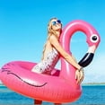 thumbnail image 3 of Anneau de Natation Flamant Rose Été Gonflable pour Piscine, 3 of 4