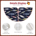 thumbnail image 3 of Balery Sardine Printed Christmas Tree Skirt , Merry Christmas Party Christmas Tree Decoration,Adjustable Tree Skirt-30", 3 of 6