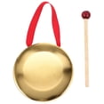 thumbnail image 1 of 1 Ensemble Petit Gong à Main avec Maillet Gong en Métal Instrument de Percussion, 1 of 9