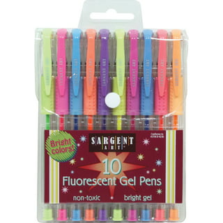 Qatalitic Set Of 24 Neon Gel Pens Consisting Fluorescent, Metallic