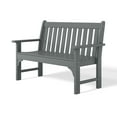 thumbnail image 4 of WestinTrends Malibu Outdoor 2-Person All-Weather HDPE Front Porch Garden Bench, Gray, 4 of 17