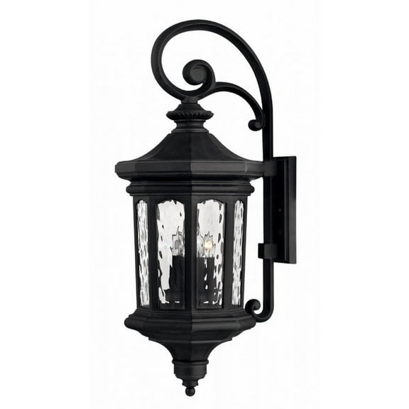 4 Light Large Outdoor Wall Lantern in Traditional Style 11.75 inches Wide By 31.5 inches High-Museum Black Finish-Led Lamping Type Bailey Street Home