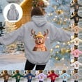 thumbnail image 2 of felwors Women's Christmas Reindeer Graphic Hoodie - Festive Casual Pullover with Kangaroo Pocket Black, M, 2 of 8